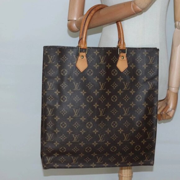 LOUIS VUITTON Monogram Sac Plat Hand Bag M51140 LV Auth 136014 - Picture 1 of 15